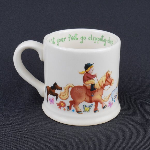 Anderton Pottery Mug Vintage Children's Nursery Rhyme Mug Equestrian Pony Motif - Picture 3 of 11